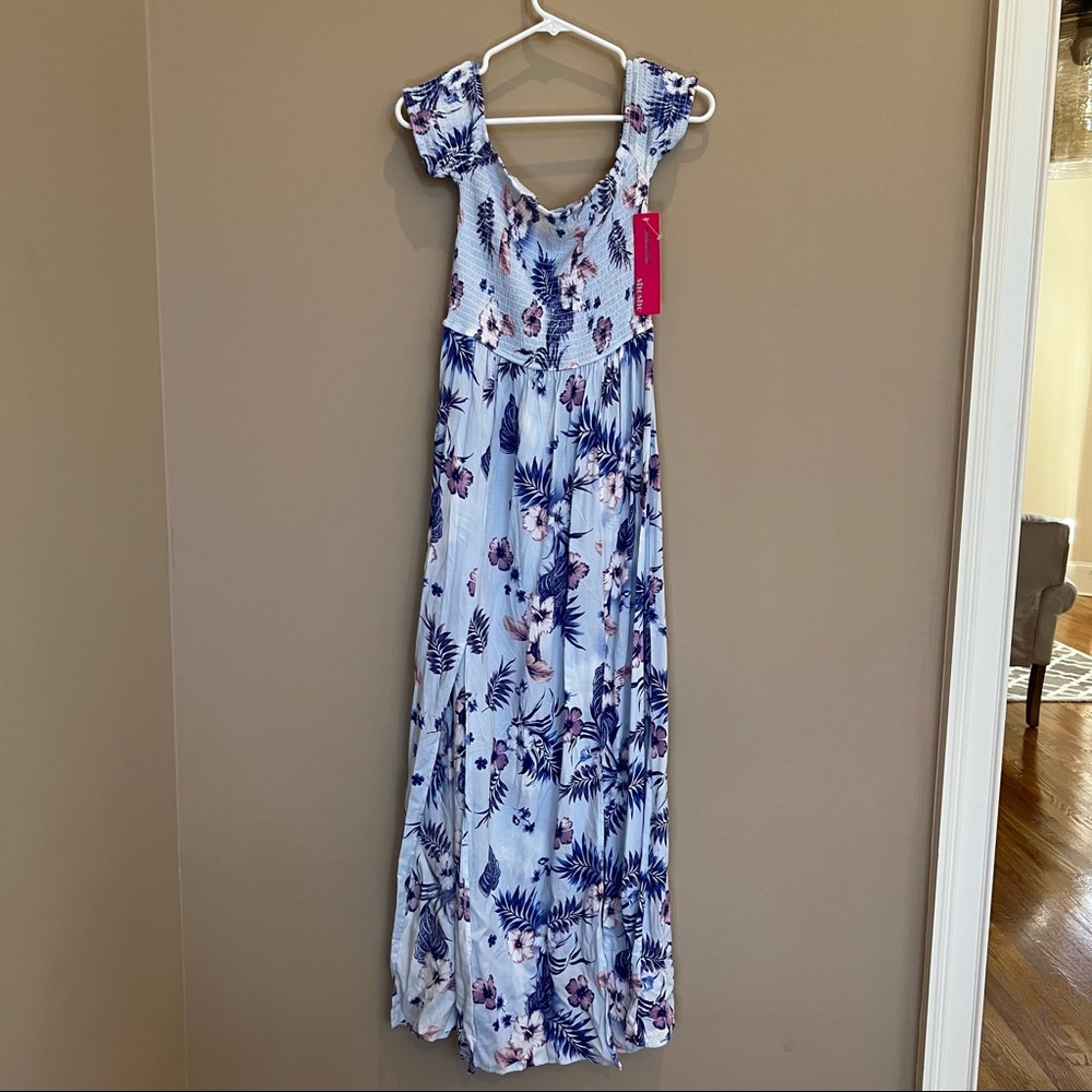 Floral Off the Shoulder Maxi Dress
